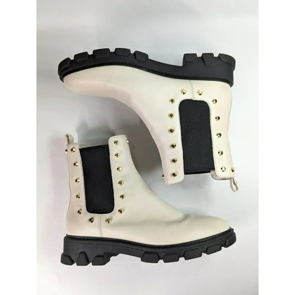 Michael Kors Women's Ridley Cream Studded Chelsea Booties Size 6.5 (MSRP $225) - Picture 8 of 12
